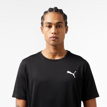 Puma Active Small Logo Erkek Siyah Günlük T-Shirt