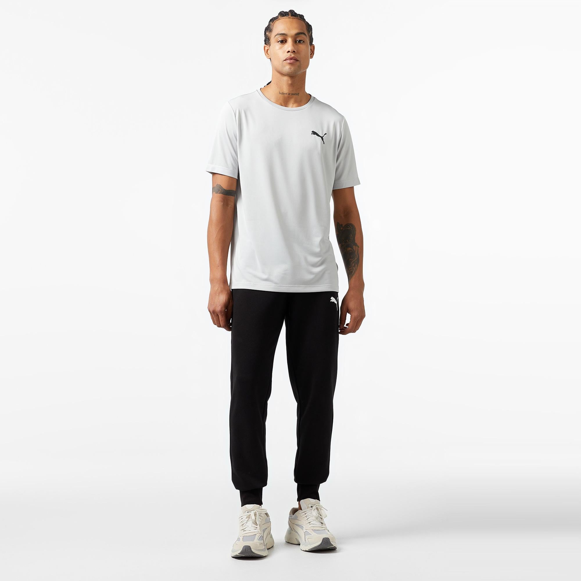 Puma Active Small Logo Erkek Gri T-Shirt