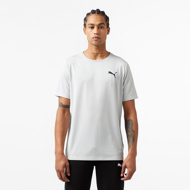  Puma Actİve Small Logo Erkek Gri Günlük T-Shirt