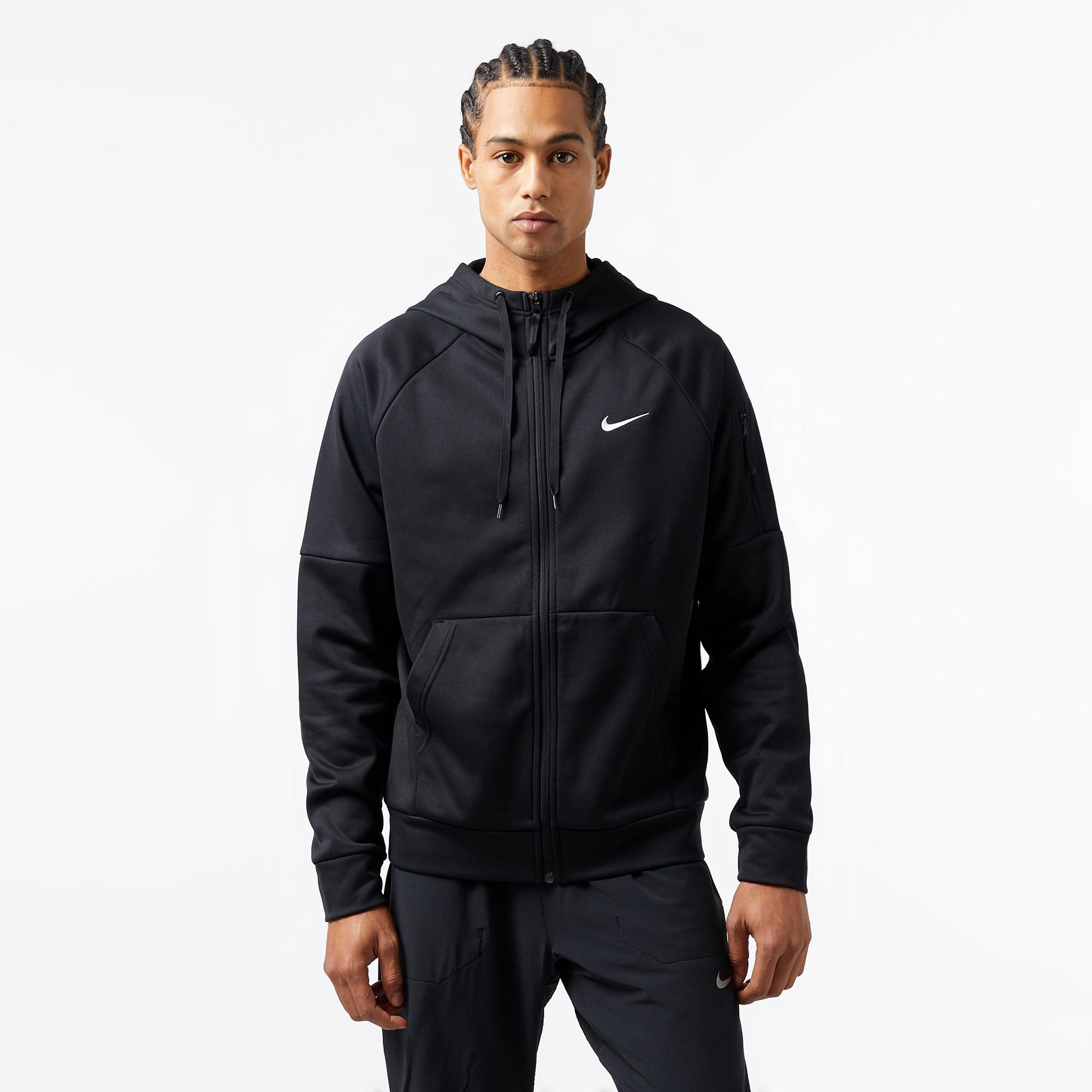 Nike Therma-Fit Full-Zip Erkek Siyah Hoodie