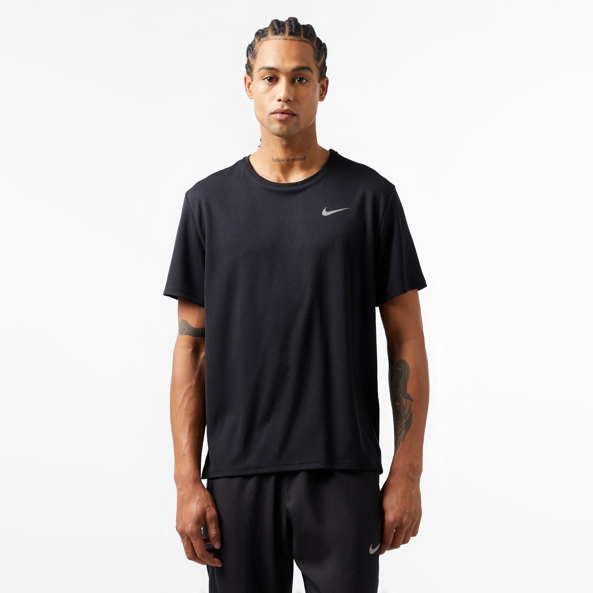 Nike Dri-Fit Miler Erkek Siyah T-Shirt