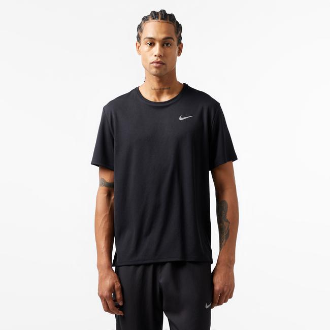  Nike Dri-Fit Miler Erkek Siyah T-Shirt
