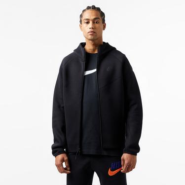  Nike Tech Fleece Full Zip Windrunner Hoodie Erkek Siyah Sweatshirt