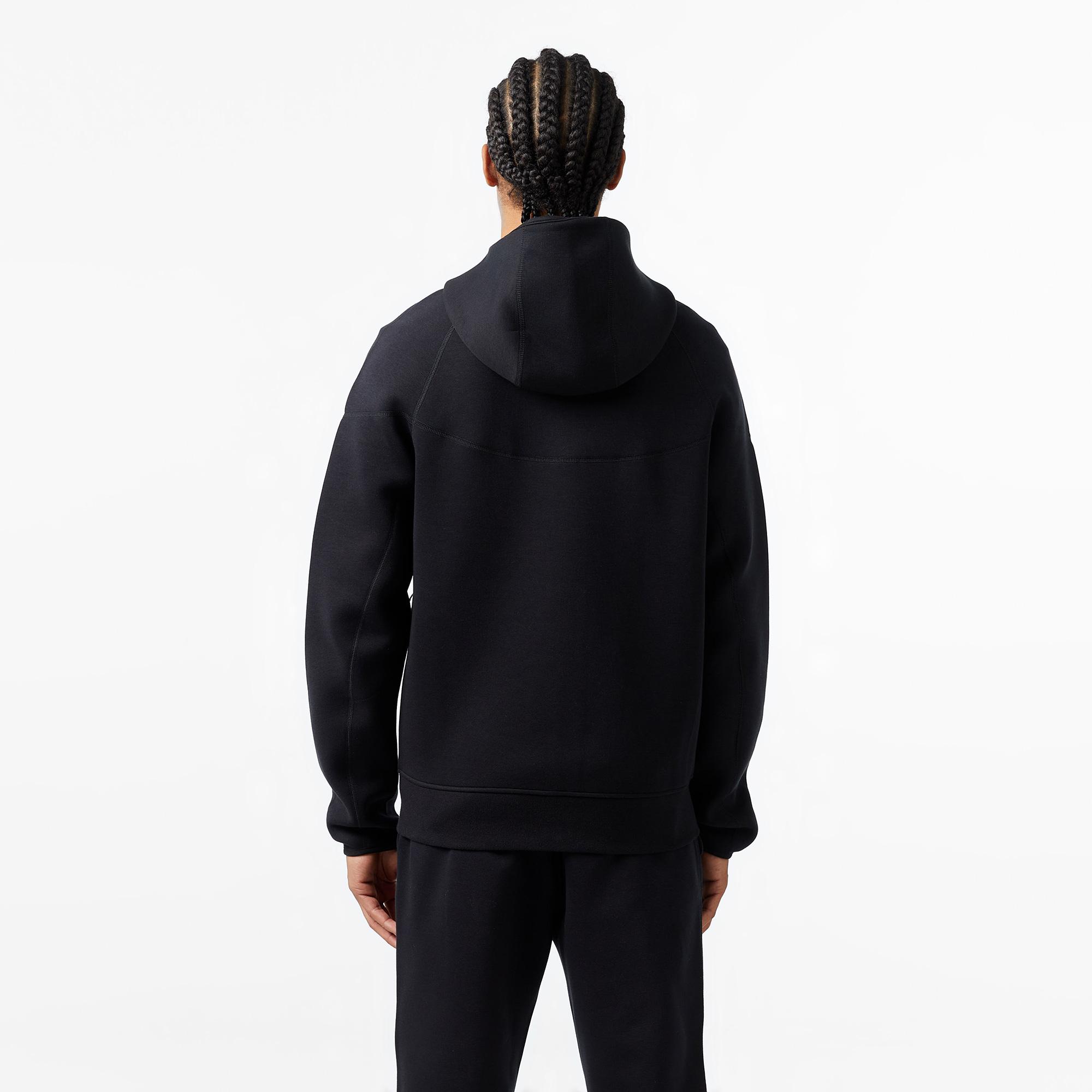 Nike Tech Fleece Full Zip Windrunner Hoodie Erkek Siyah Sweatshirt