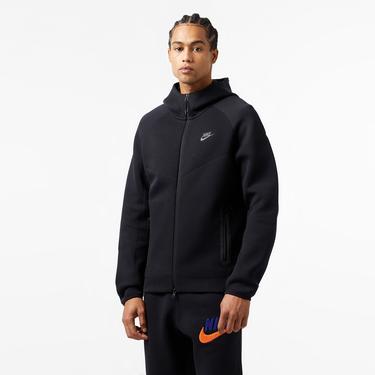  Nike Tech Fleece Full Zip Windrunner Hoodie Erkek Siyah Sweatshirt