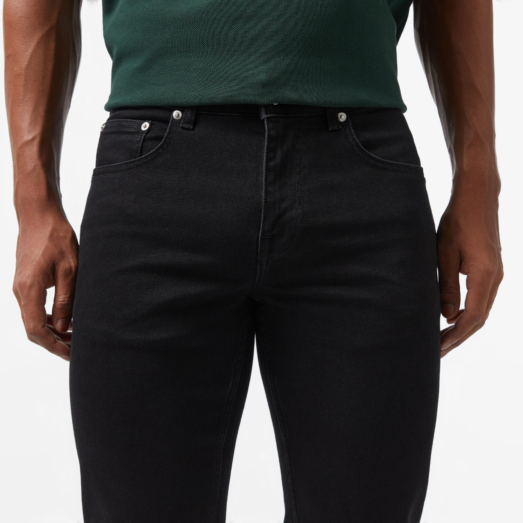 Lacoste Erkek Slim Fit Siyah Jean Pantolon