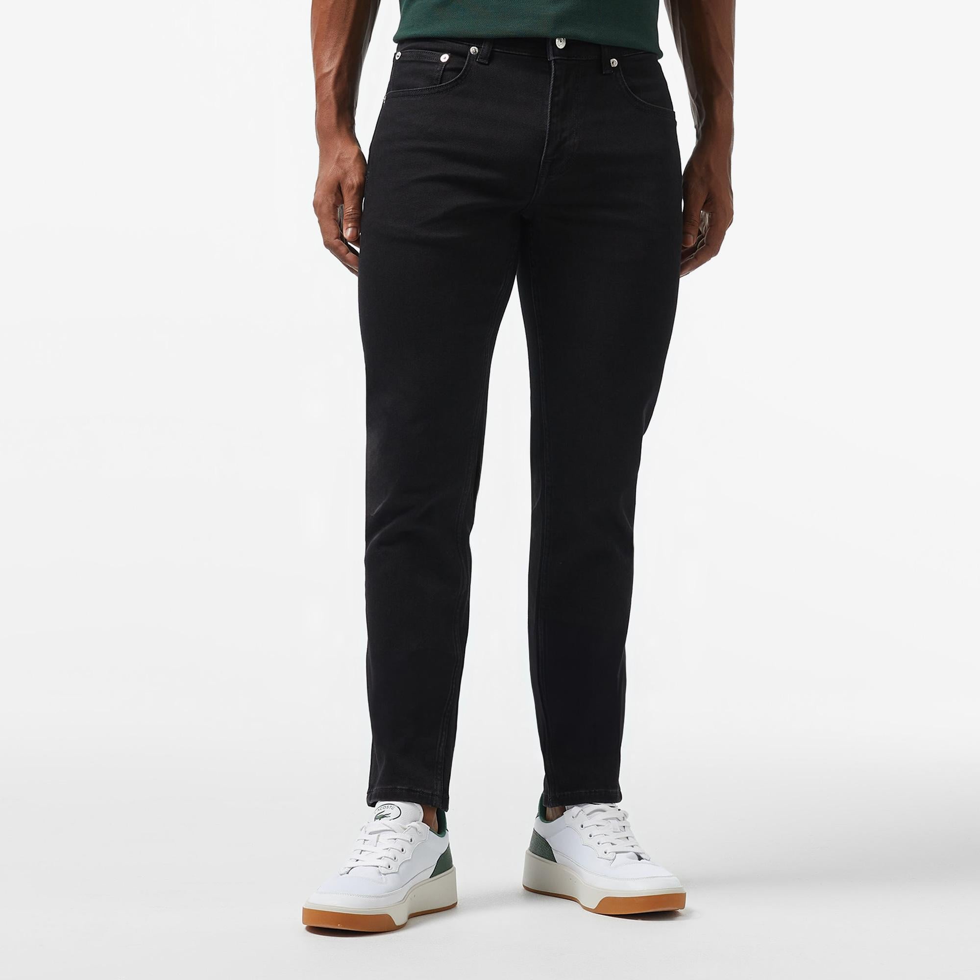 Lacoste Erkek Slim Fit Siyah Jean Pantolon