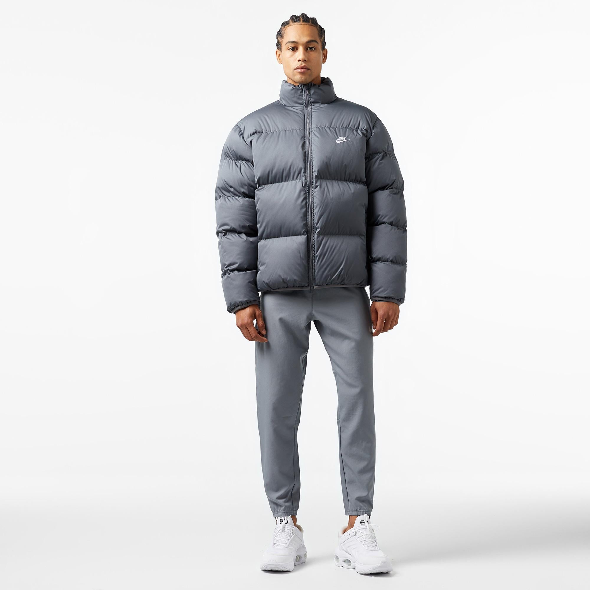 Nike Sportswear Club Puffer Erkek Gri Mont