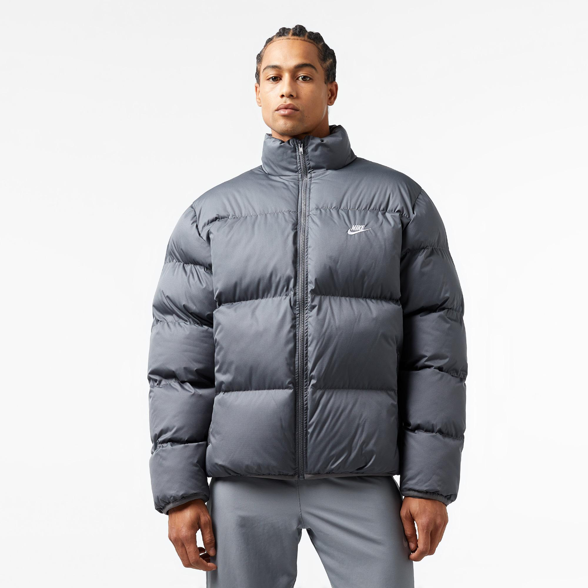 Nike Sportswear Club Puffer Erkek Gri Mont