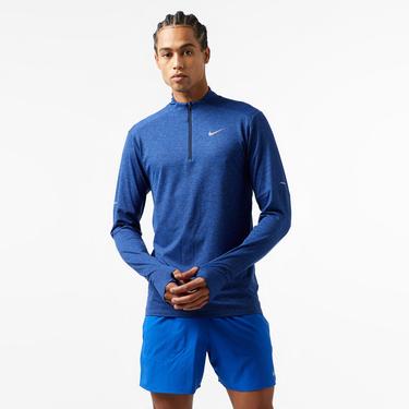  Nike Dri-FIT Element Half Zip Erkek Mavi Uzun Kollu T-Shirt