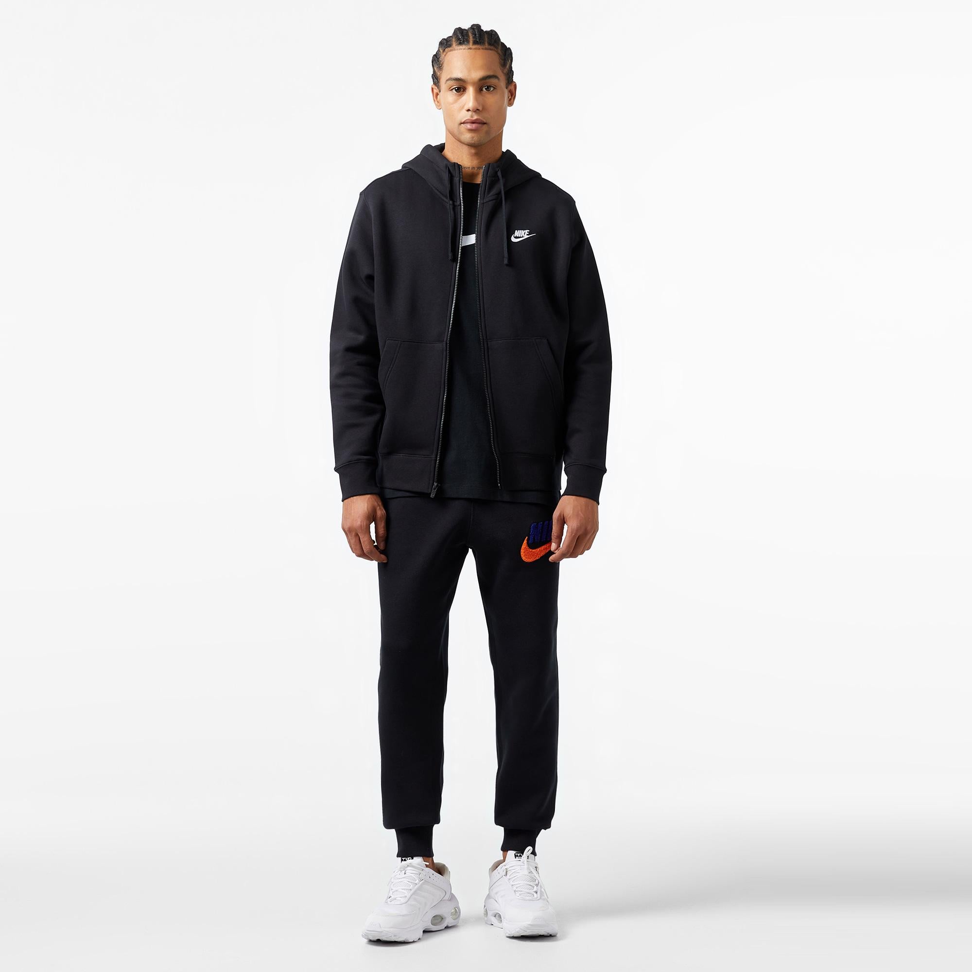 Nike Sportswear Club Hoodie Fz Bb Erkek Siyah Sweatshirt