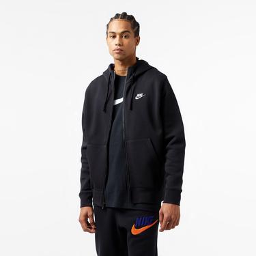  Nike Sportswear Club Hoodie Fz Bb Erkek Siyah Sweatshirt