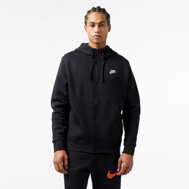  Nike Sportswear Club Hoodie Fz Bb Erkek Siyah Sweatshirt