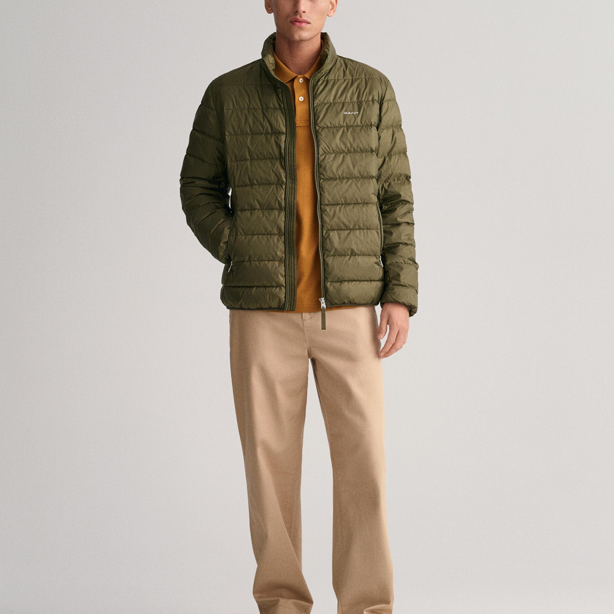 GANT Erkek Yeşil Dik Yaka Kaz Tüyü Mont