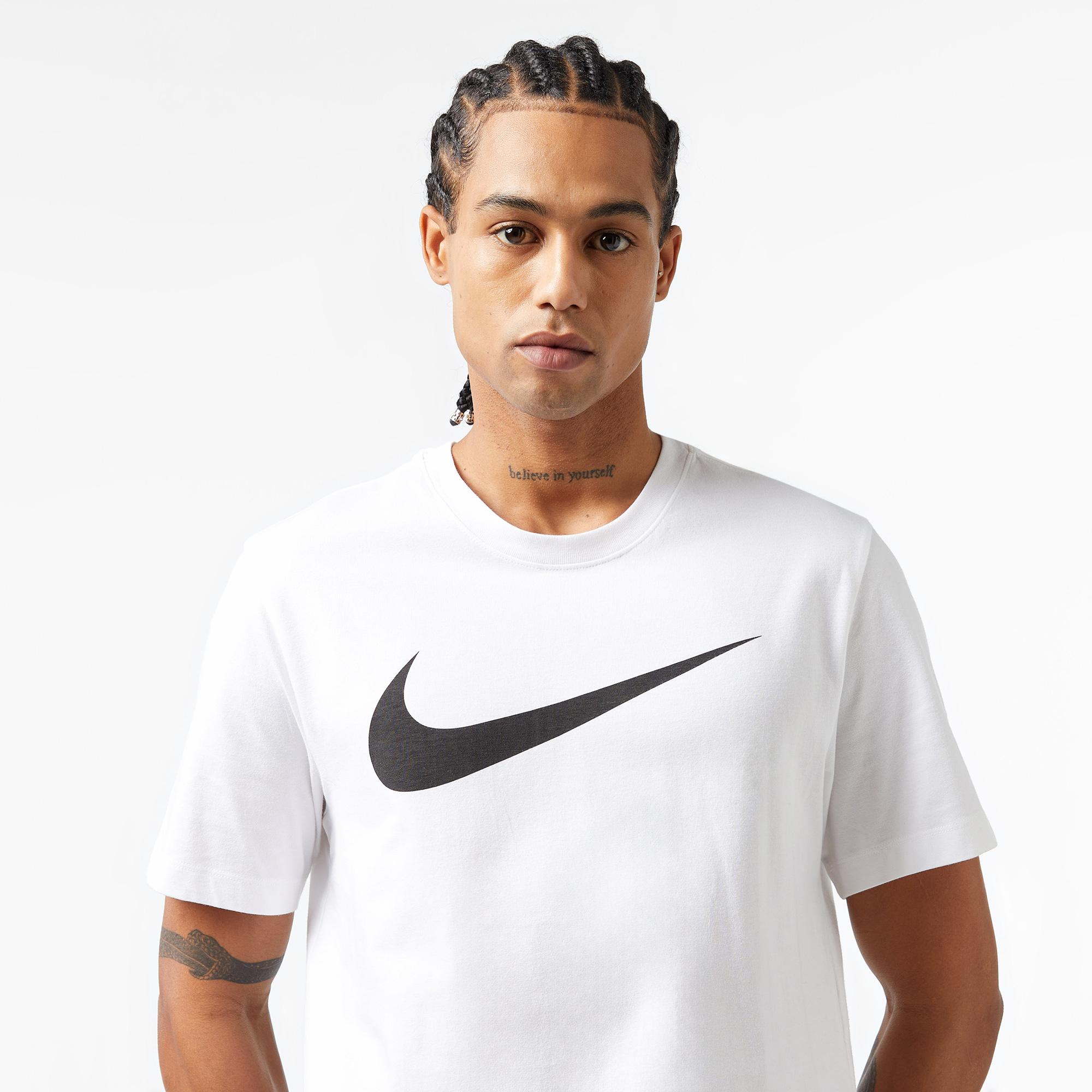 Nike Sportswear Icon Swoosh Erkek Beyaz T-Shirt