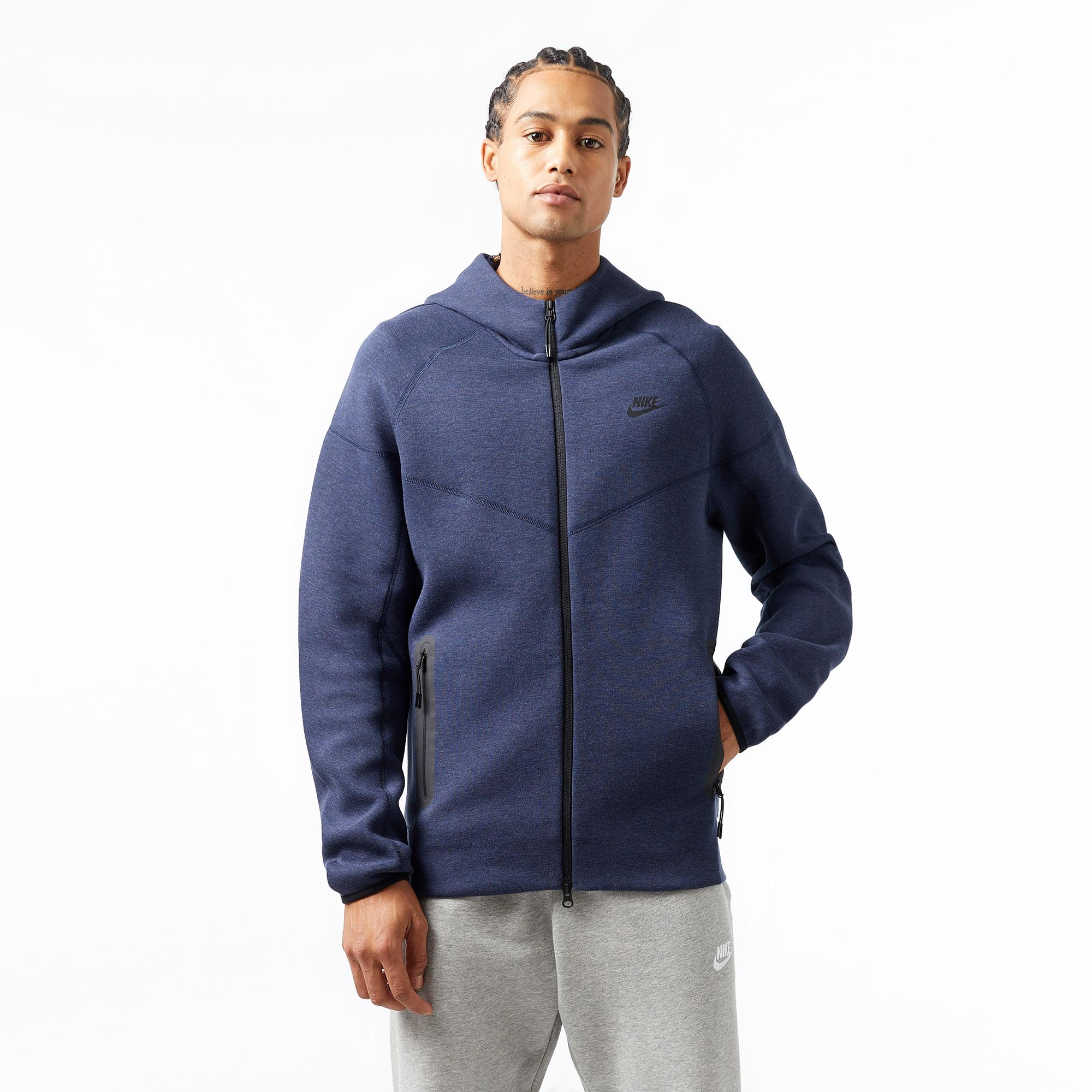 Nike Tech Fleece Erkek Mavi Sweatshirt