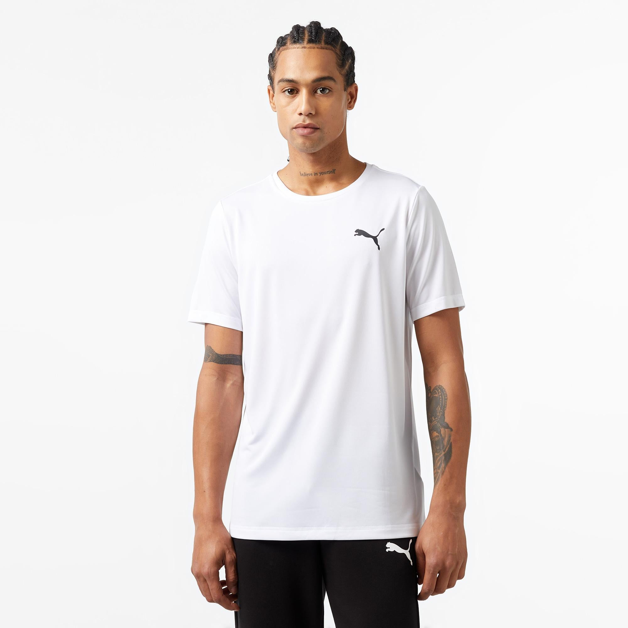 Puma Active Small Logo Erkek Beyaz T-Shirt