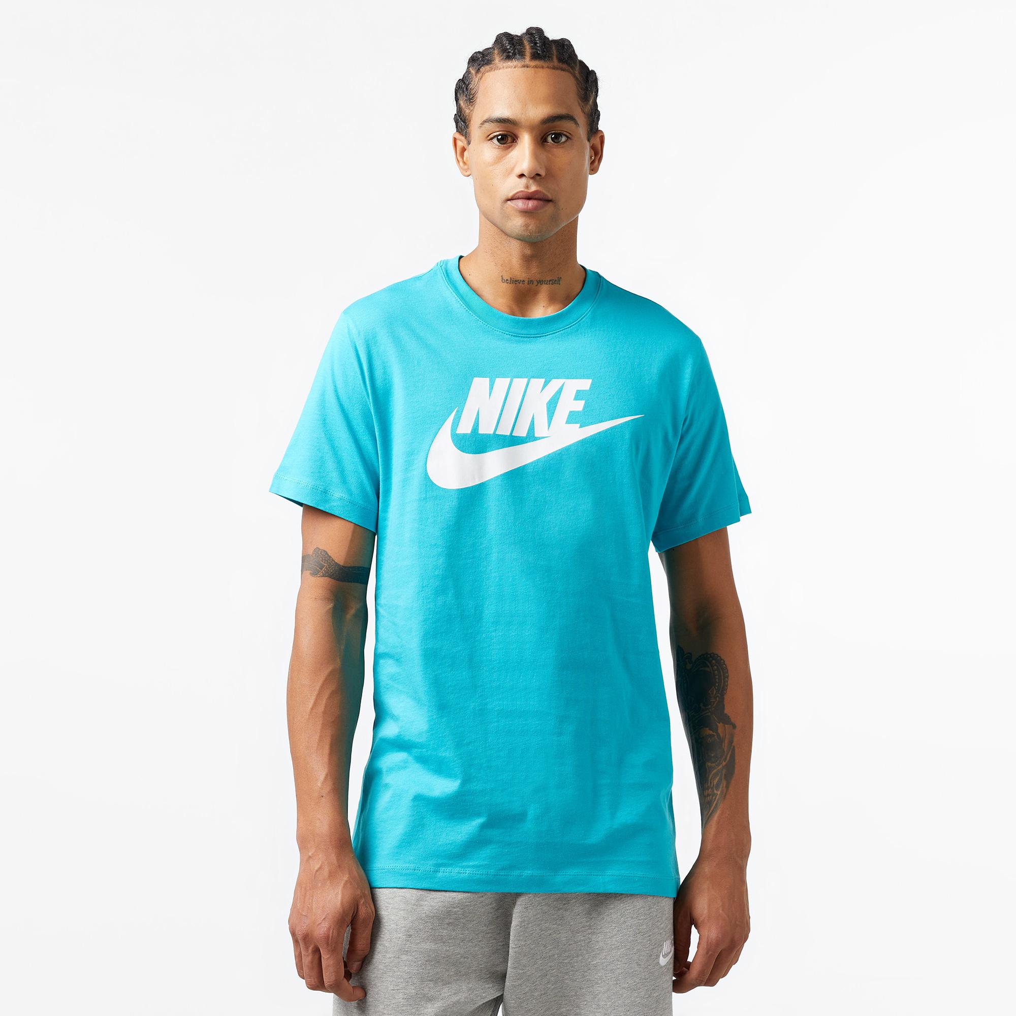 Nike Sportswear Erkek Mavi Kısa Kollu T-Shirt