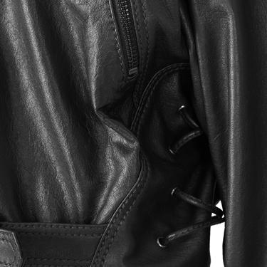  Allayna Siyah Kadın Deri Biker Ceket