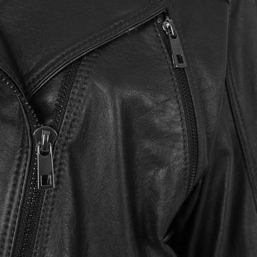  Allayna Siyah Kadın Deri Biker Ceket