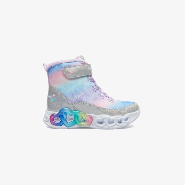  Skechers infinite Heart Lights Çocuk Gri Spor Ayakkabı