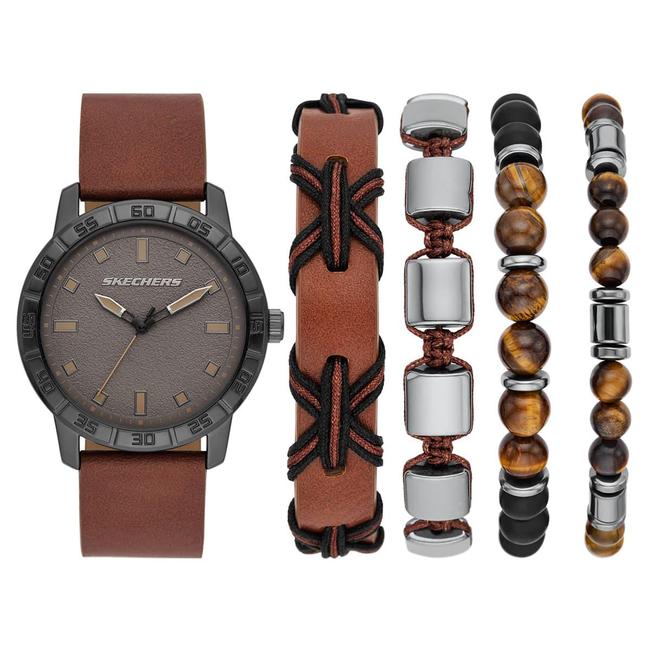  Skechers SR9090 Erkek Kol Saati ve Bileklik Seti