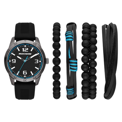  Skechers SR9092 Erkek Kol Saati ve Bileklik Seti
