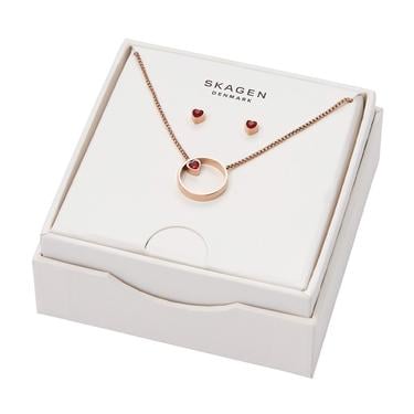  Skagen SKJB1007-791 Kalpli Kadın Kolye ve Küpe Seti