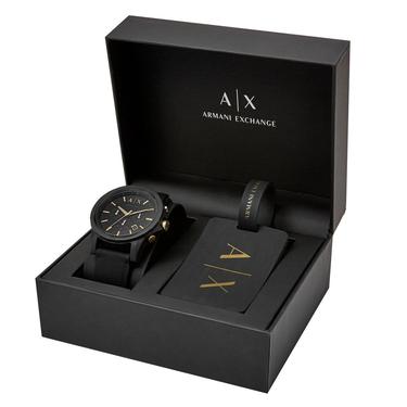  Armani Exchange AX7105 Erkek Set Kol Saati ve Valiz Etiketi