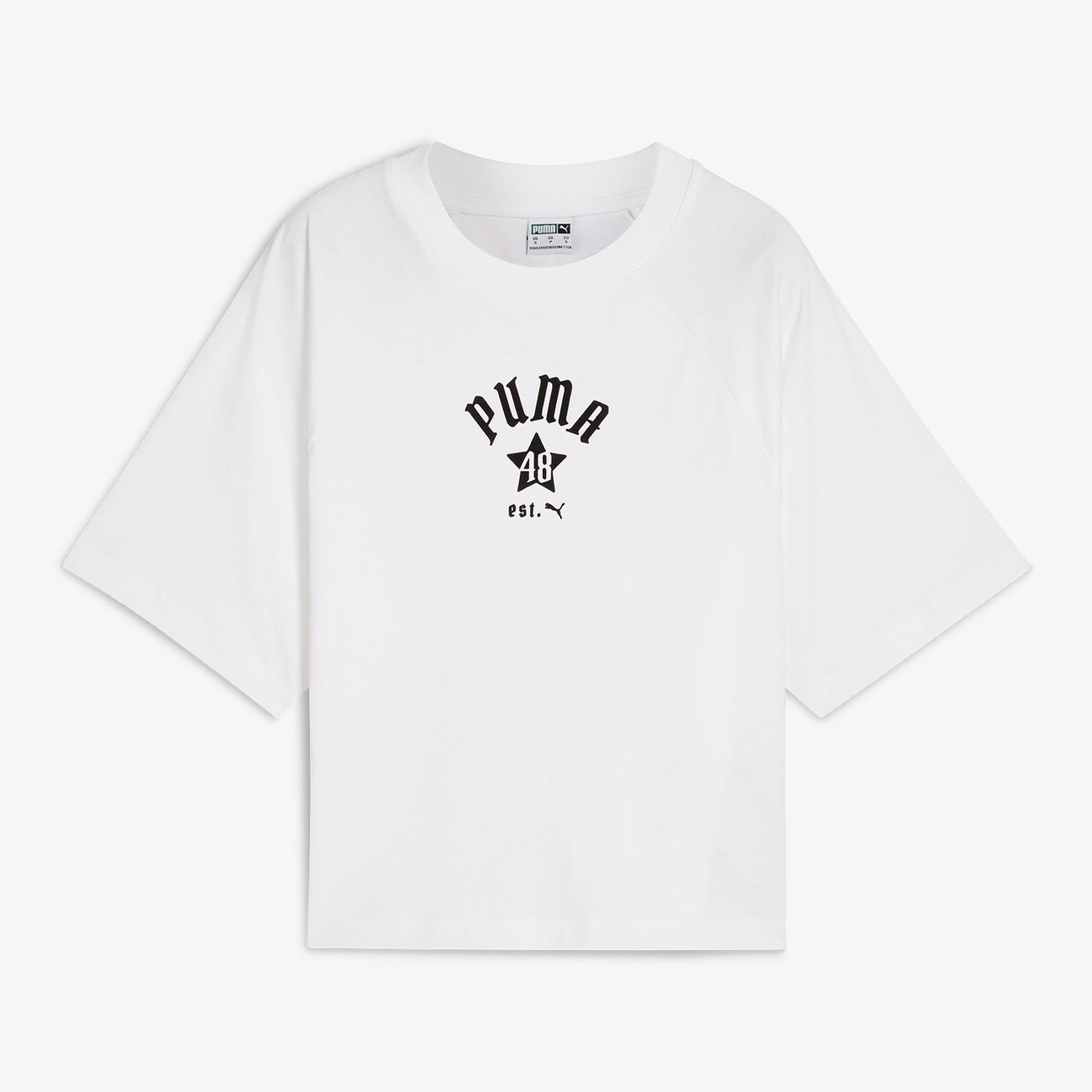 Puma Classıcs Relaxed Kadın Beyaz T-Shirt