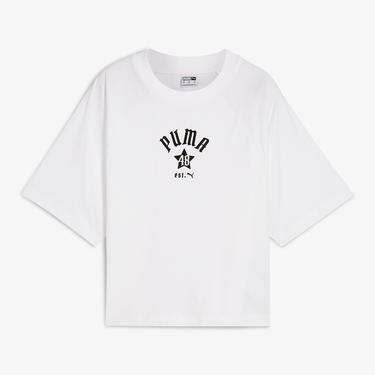  Puma Classıcs Relaxed Kadın Beyaz T-Shirt