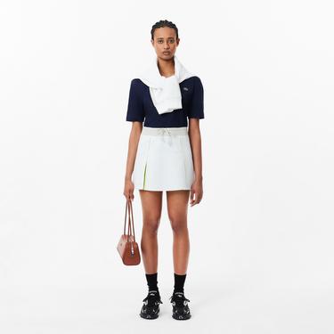  Lacoste Kadın Relaxed Fit V Yaka Lacivert T-Shirt