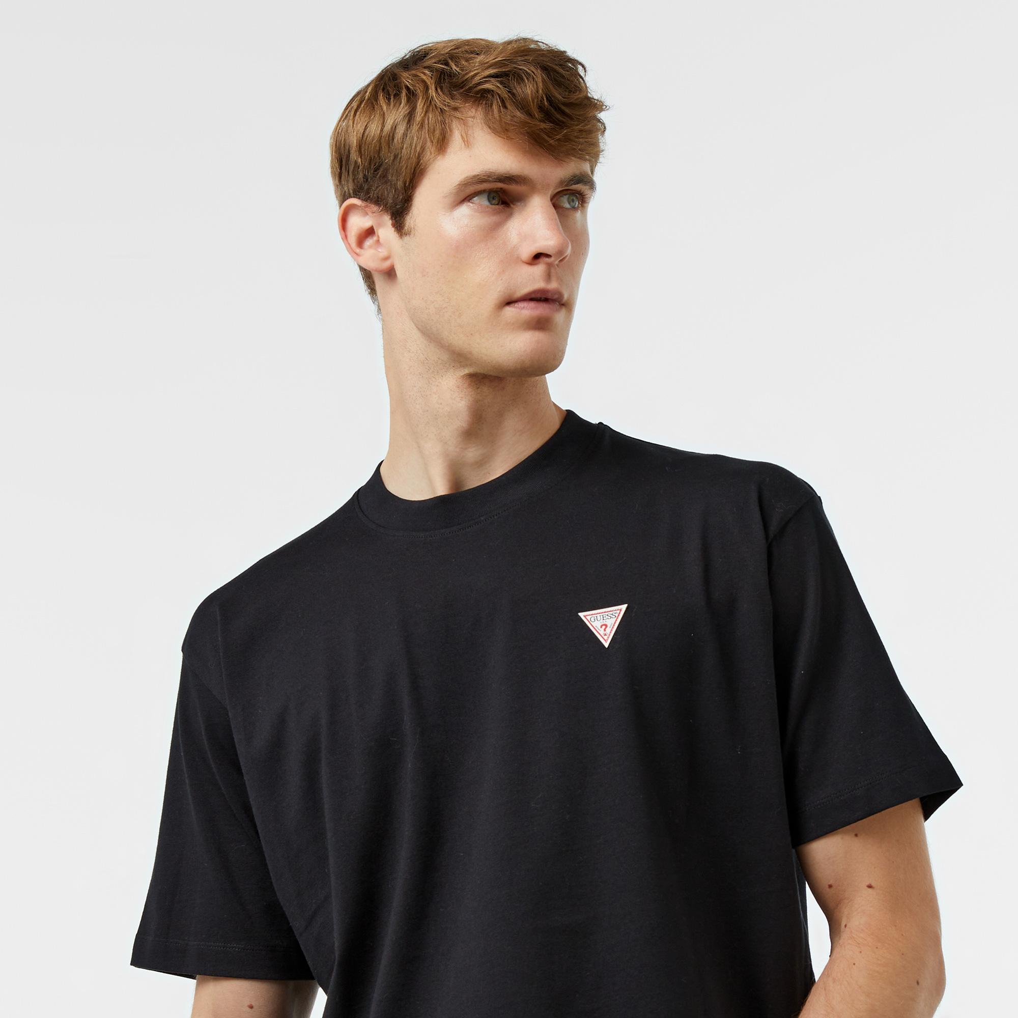 Guess Mini Tri Mid Organic Heavy Jersey 205 Erkek Siyah T-Shirt