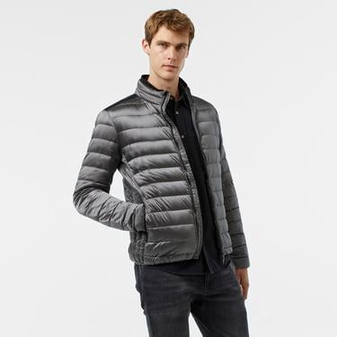  Guess Light Packable Reald Fıne Shiny Nylon 38 Erkek Gri Mont