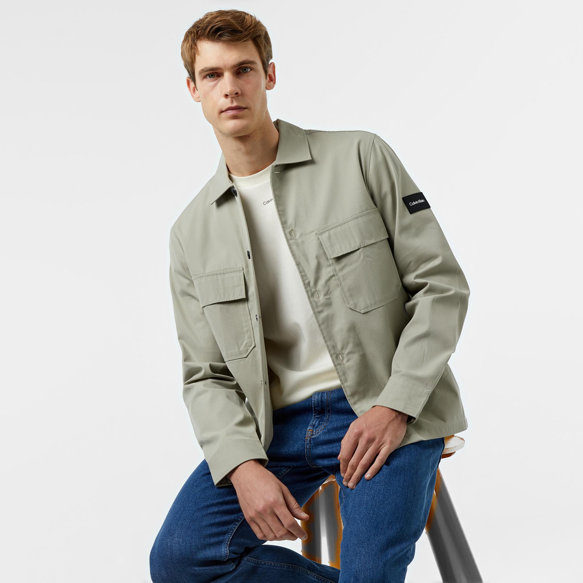 Calvin Klein Erkek Gri Gömlek