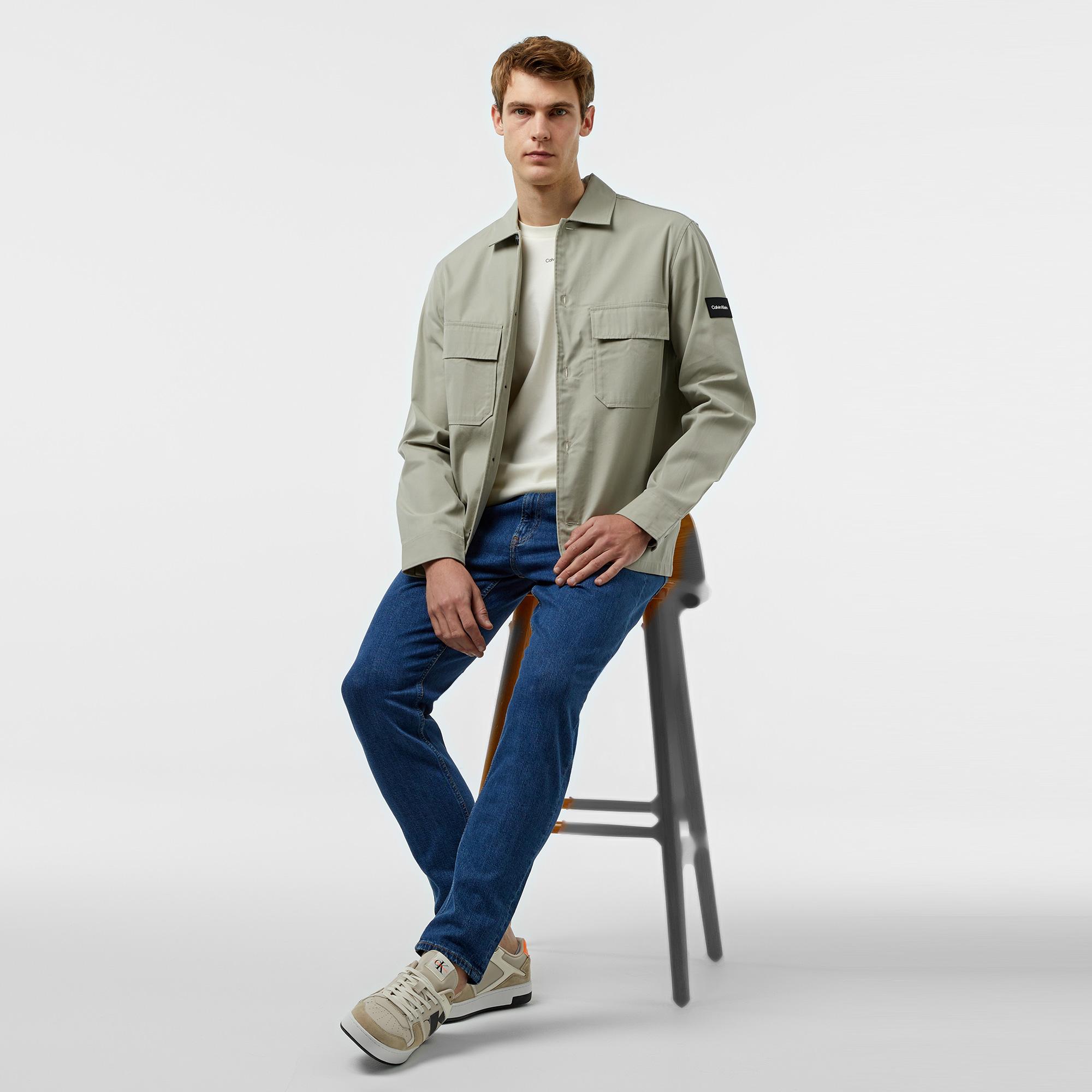 Calvin Klein Erkek Gri Gömlek