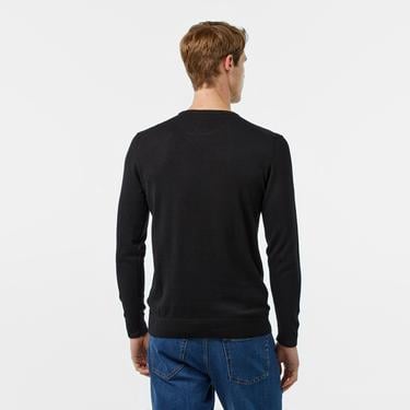  Calvin Klein Cotton Silk Blend Erkek Siyah Kazak