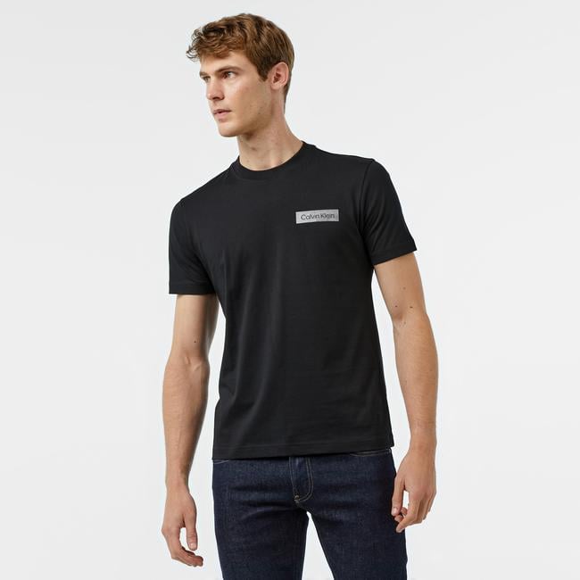 Calvin Klein Raısed Concrete Logo Erkek Siyah T-Shirt