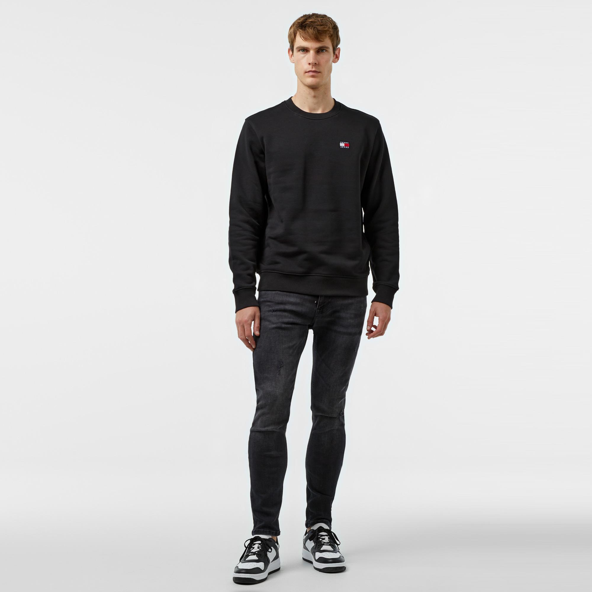 Tommy Hilfiger Erkek Siyah Sweatshirt