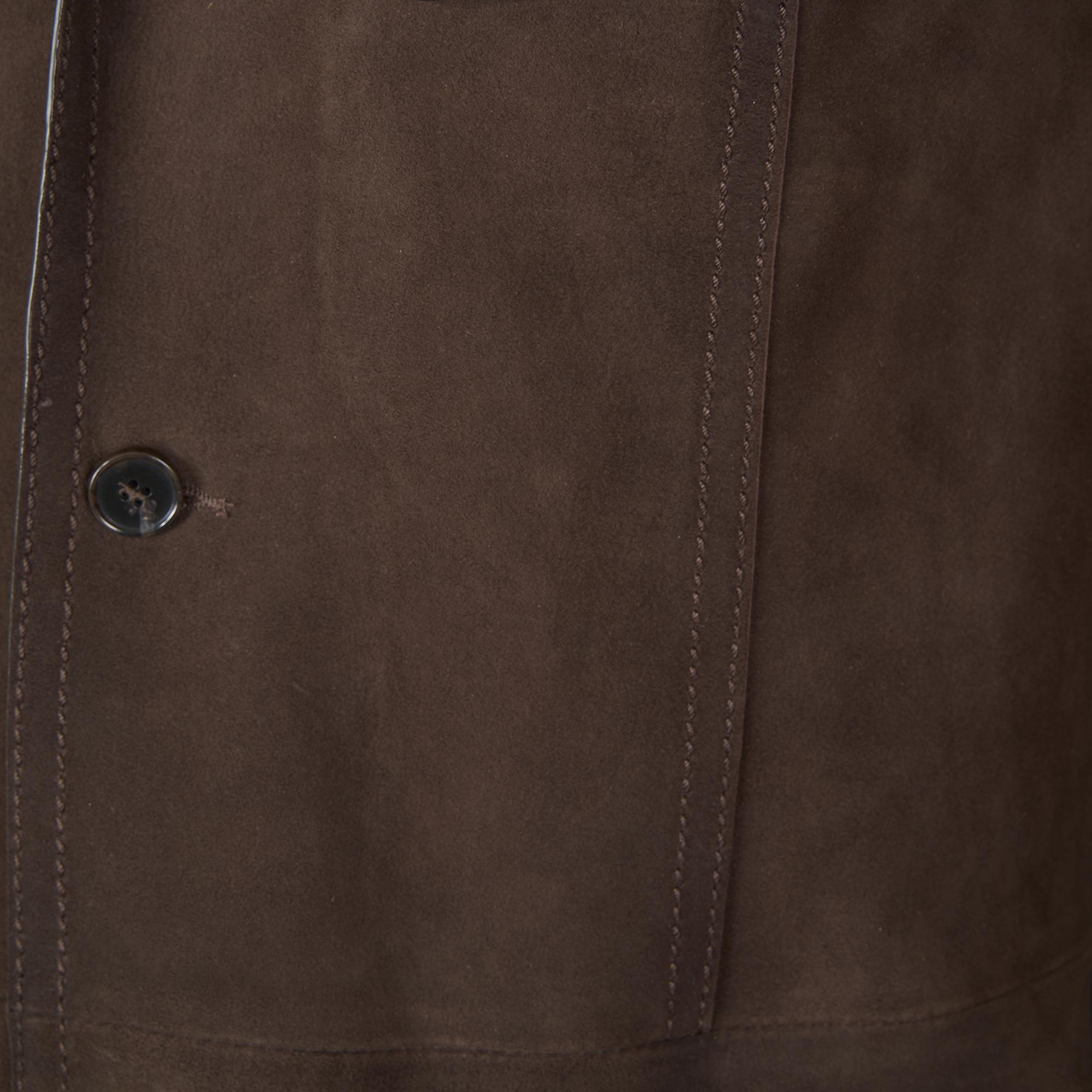 Arnie Kahve Erkek Süet Deri Ceket