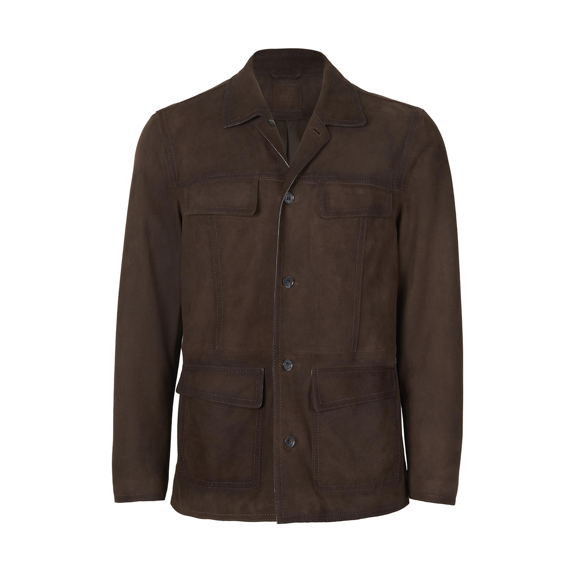 Arnie Kahve Erkek Süet Deri Ceket