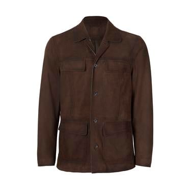  Arnie Kahve Erkek Süet Deri Ceket