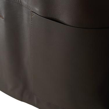  Auburn Kahverengi Erkek Deri Blazer Ceket