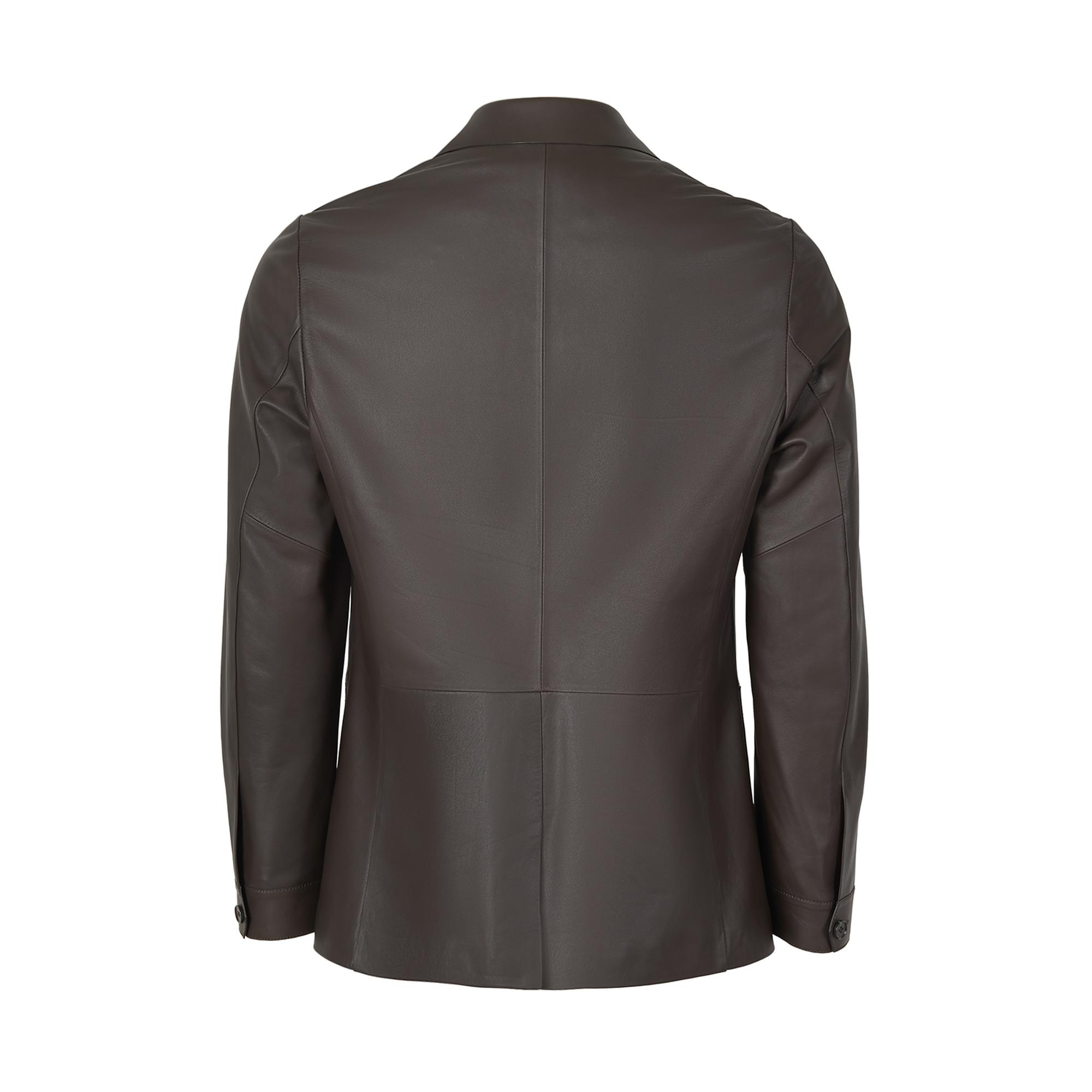 Auburn Kahverengi Erkek Deri Blazer Ceket