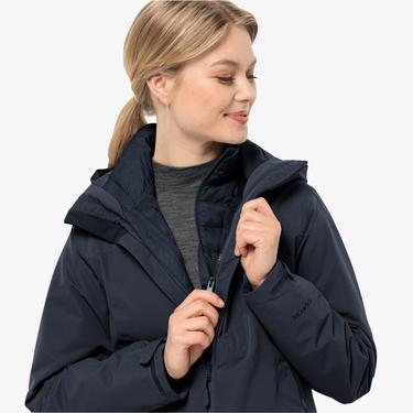  Jack Wolfskin Pilvi Down Kadın Lacivert Outdoor Mont