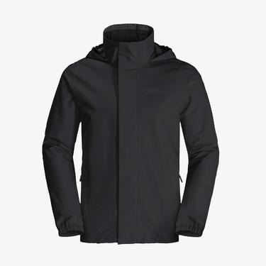  Jack Wolfskin Stormy Point 2L Erkek Siyah Su Geçirmez Mont