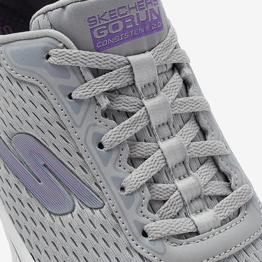  Skechers Go Run Consistent 2.0 Kadın Gri Koşu Ayakkabısı