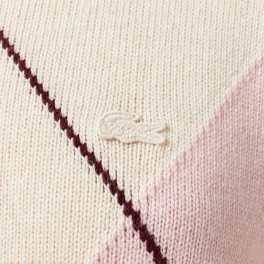  Kadın Regular Fit Bisiklet Yaka Renk Bloklu Bej Triko