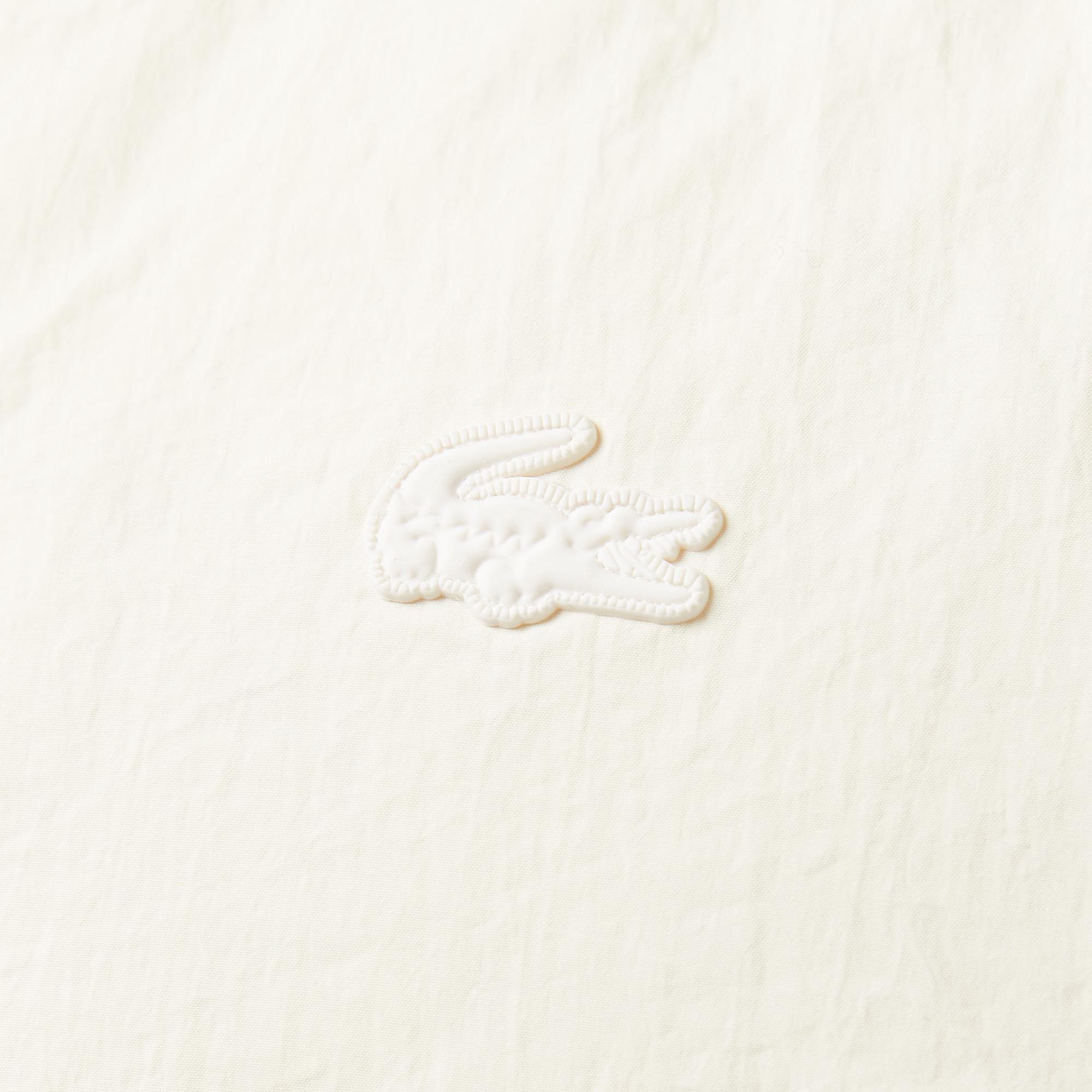 Kadın Relaxed Fit Dik Yaka Krem Mont