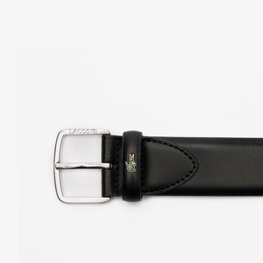  Lacoste Elegance Erkek Deri Siyah Kemer